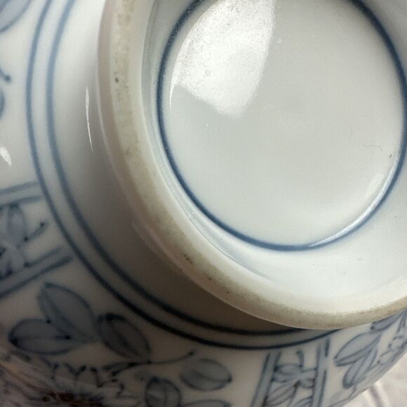 Atq Japanese Arita Ware Hand Painted Porcelain Ceramic Covered RIce Noodle Bowl - Picture 11 of 11